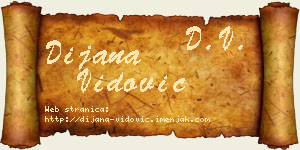 Dijana Vidović vizit kartica